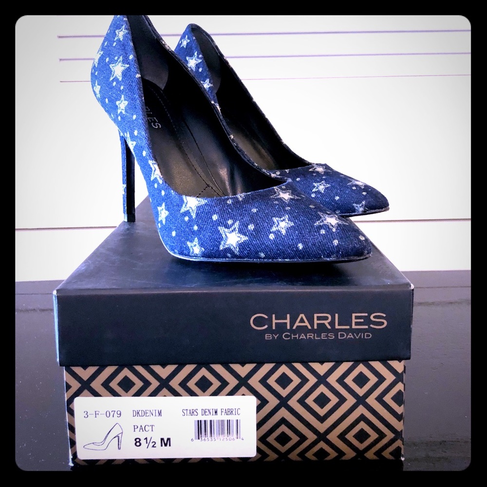 Denim w/Stars Pumps Charles by Charles David